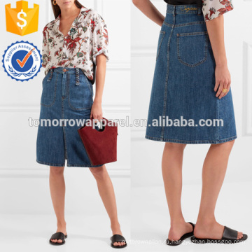 Синяя джинсовая юбка Производство Оптовая продажа женской одежды (TA3027S)